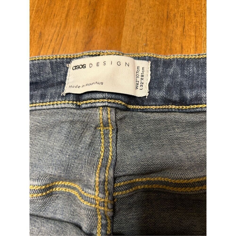 ASOS DESIGN MENS JEANS SIZE W42 L32 STRAIGHT - Picture 4 of 7